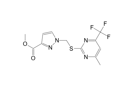 methyl 1-({[4-methyl-6-(trifluoromethyl)-2-pyrimidinyl]sulfanyl}methyl)-1H-pyrazole-3-carboxylate