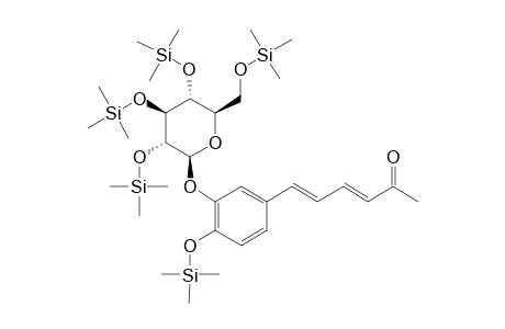 (3E,5E)-6-[4-Hydroxy-3-[(2S,3R,4S,5S,6R)-3,4,5-trihydroxy-6-(hydroxymethyl)oxan-2-yl]oxyphenyl]hexa-3,5-dien-2-one, 5tms