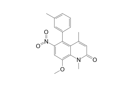 8-METHOXY-1,4-DIMETHYL-6-NITRO-5-(META-TOLYL)-QUINOLIN-2(1H)-ONE
