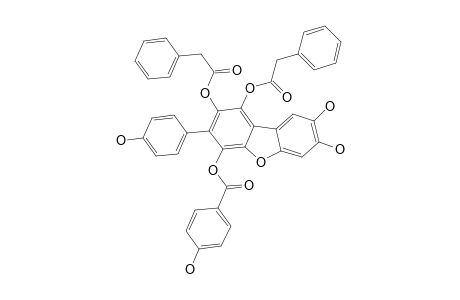 TERRESTRIN-G;3-(4-HYDROXY-PHENYL)-4-(4-HYDROXY-BENZOYLOXY)-7,8-DIHYDROXY-1,2-DIPHENYLACETOXY-DIBENZOFURAN