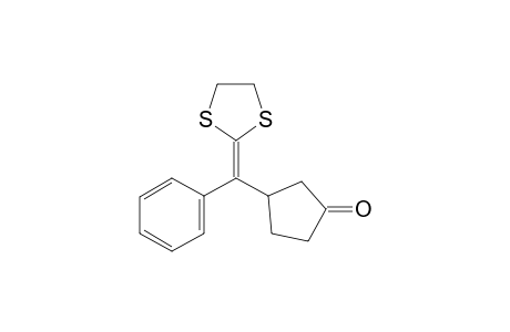 3-((1,3-Dithiolan-2-ylidene)(phenyl)methyl)cyclopentan-1-one