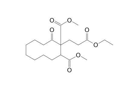 1,2-dicarboxy-10-oxocyclodecanepropionic acid, 1,2-dimethyl ethyl ester