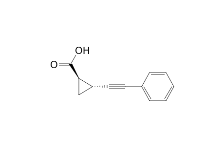 trans-2-(Phenylethynyl)cyclopropanecarboxylic acid