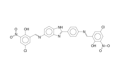 5-(5-Chloro-2-hydroxy-3-nitrobenzylideneamino)-2-[4-(5-chloro-2-hydroxy-3-nitrobenzylideneamino)phenyl]benzimidazole