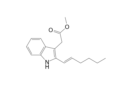 2-[2-[(E)-hex-1-enyl]-1H-indol-3-yl]acetic acid methyl ester
