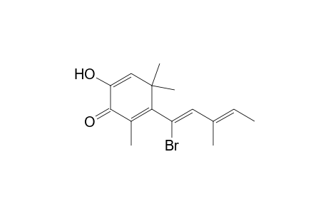 5-(4'-Hydroxy-2',6',6'-trimethyl-3'-oxo-1',4'-cyclohexdien-1'-yl)-3-methyl-5-bromo-2,4-pentadiene