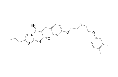 7H-[1,3,4]thiadiazolo[3,2-a]pyrimidin-7-one, 6-[[4-[2-[2-(3,4-dimethylphenoxy)ethoxy]ethoxy]phenyl]methylene]-5,6-dihydro-5-imino-2-propyl-,