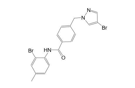 N-(2-bromo-4-methylphenyl)-4-[(4-bromo-1H-pyrazol-1-yl)methyl]benzamide