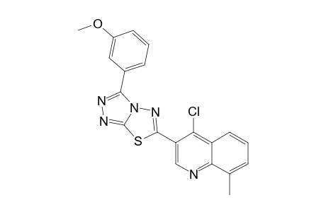 6-(4-Chloro-8-methylquinolin-3-yl)-3-(3-methoxyphenyl)-[1,2,4]triazolo[3,4-b][1,3,4]thiadiazole