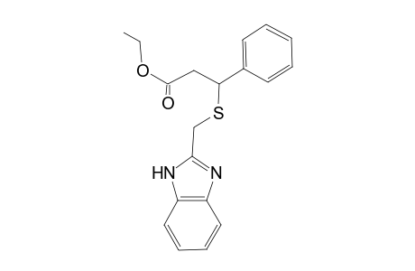 Ethyl 3-[2'-(benzimidazolyl)methylthio]-3-phenylpropionate