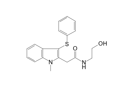 N-(2-Hydroxyethyl)-2-[1-methyl-3-(phenylsulfanyl)-1H-indol-2-yl]acetamide