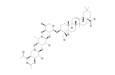 HEDERAGENIN-3-O-[3,4-O-DIACETYL-ALPHA-L-ARABINOPYRANOSYL-(1->3)-ALPHA-L-RHAMNOPYRANOSYL-(1->2)-ALPHA-L-ARABINOPYRANOSIDE]