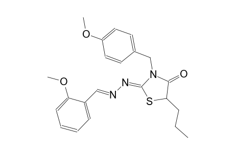 2-methoxybenzaldehyde [(2Z)-3-(4-methoxybenzyl)-4-oxo-5-propyl-1,3-thiazolidin-2-ylidene]hydrazone