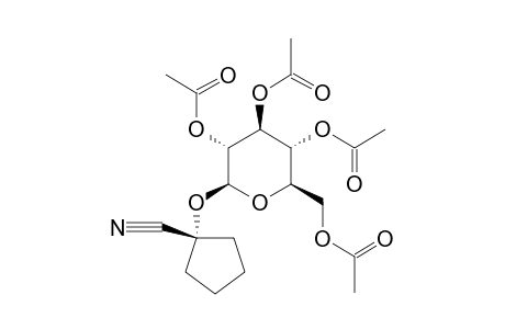 1-(BETA-D-GLUCOPYRANOSYLOXY)-CYClOPENTANECARBONITRILE-PER-ACETYLATED