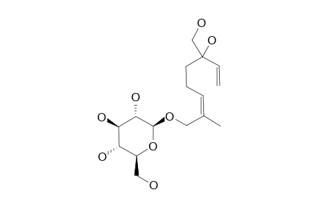 (6Z)-3-HYDROXYMETHYL-7-METHYL-OCTA-1,6-DIEN-3-OL-8-O-BETA-D-GLUCOPYRANOSIDE