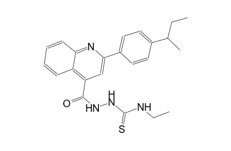 2-{[2-(4-sec-butylphenyl)-4-quinolinyl]carbonyl}-N-ethylhydrazinecarbothioamide