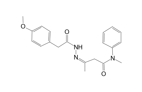 (3Z)-3-([(4-Methoxyphenyl)acetyl]hydrazono)-N-methyl-N-phenylbutanamide