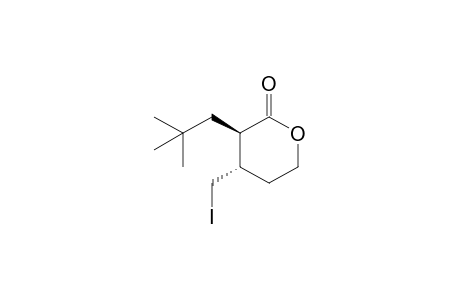 trans-4-Iodomethyl-3-(2,2-dimethylpropyl)tetrahydro-2H-pyran-2-one