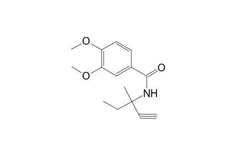 Benzamide, N-(1-ethyl-1-methylprop-2-ynyl)-3,4-dimethoxy-