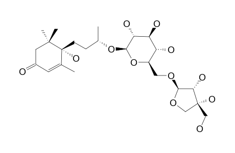 (6S,9S)-6,9-DIHYDROXYMEGASTIMAN-4-EN-9-O-BETA-D-APIOFURANOSYL-(1->6)-BETA-D-GLUCOPYRANOSIDE