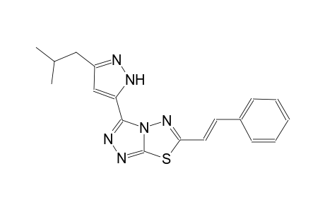 [1,2,4]triazolo[3,4-b][1,3,4]thiadiazole, 3-[3-(2-methylpropyl)-1H-pyrazol-5-yl]-6-[(E)-2-phenylethenyl]-