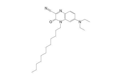 2-Quinoxalinecarbonitrile, 6-(diethylamino)-4-dodecyl-3,4-dihydro-3-oxo-