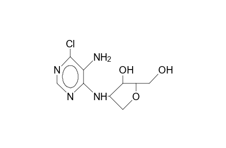 2-(5-Amino-6-chloro-4-pyrimidinylamino)-1,4-anhydro-2-deoxy-arabinitol