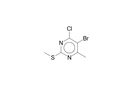 2-methylthio-4-chloro-5-bromo-6-methylpyrimidine
