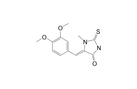 (5Z)-5-(3,4-DIMETHOXYBENZYLIDENE)-1-METHYL-2-THIOXOIMIDAZOLIDIN-4-ONE