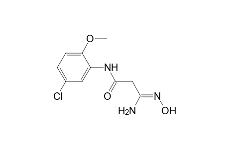 Propanamide, 3-amino-N-(5-chloro-2-methoxyphenyl)-3-(hydroxyimino)-
