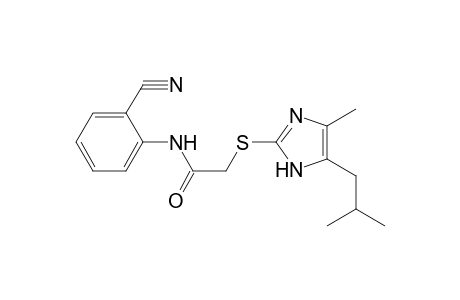N-(2-cyanophenyl)-2-{[4-methyl-5-(2-methylpropyl)-1H-imidazol-2-yl]sulfanyl}acetamide