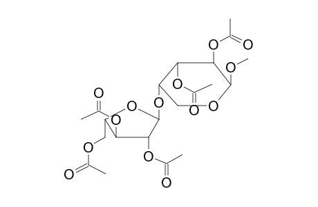 METHYL 2,3-DI-O-ACETYL-4-O-(2,3,5-TRI-O-ACETYL-ALPHA-L-ARABINOFURANOSYL)-BETA-L-ARABINOPYRANOSE