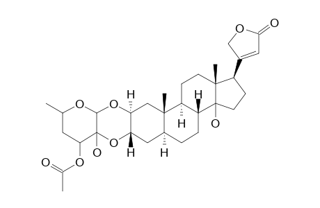 Card-20(22)-enolide, 2,3-[[4-(acetyloxy)tetrahydro-3-hydroxy-6-methyl-2H-pyran-3,2-diyl]bis(oxy)]-14-hydroxy-, [2.alpha.(2S,3S,4S,6R),3.beta.,5.alpha.]-