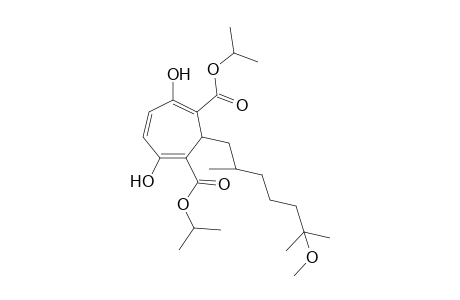 bis(1-methylethyl) 4,7-dihydroxy-2-(6-methoxy-2,6-dimethylheptyl)-3,5,7-cycloheptatriene-1,3-dicarboxylate