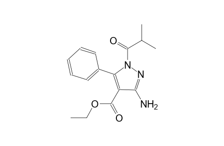1H-Pyrazole-4-carboxylic acid, 3-amino-1-isobutyryl-5-phenyl-, ethyl ester