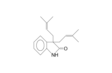 3,3-Bis(3-methyl-2-buten-1-yl)-indol-2-one