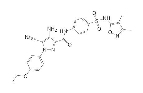 4-Amino-5-cyano-N-(4-{[(3,4-dimethylisoxazol-5-yl)amino]sulfonyl} phenyl)-1-(4-ethoxyphenyl)-1H-pyrazole-3-carboxamide