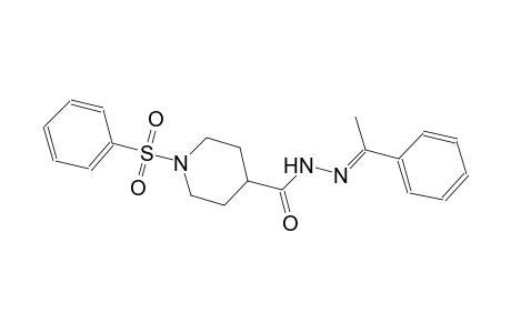 4-piperidinecarboxylic acid, 1-(phenylsulfonyl)-, 2-[(E)-1-phenylethylidene]hydrazide