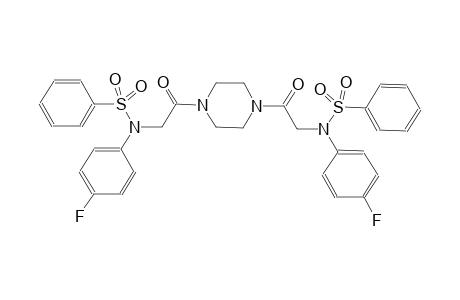 N-(4-fluorophenyl)-N-[2-(4-{[4-fluoro(phenylsulfonyl)anilino]acetyl}-1-piperazinyl)-2-oxoethyl]benzenesulfonamide