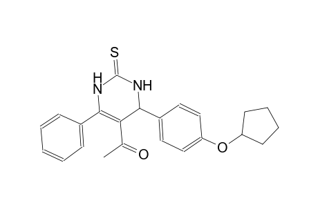 1-{4-[4-(cyclopentyloxy)phenyl]-6-phenyl-2-thioxo-1,2,3,4-tetrahydro-5-pyrimidinyl}ethanone