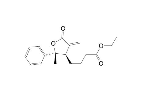(4R*,5R*)-4-(3-Carbethoxypropyl)-4,5-dihydro-5-methyl-3-methylene-5-phenyl-2(3H)-futranone