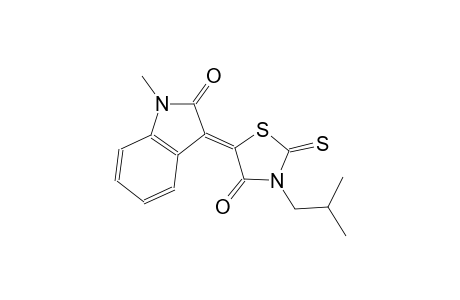 2H-indol-2-one, 1,3-dihydro-1-methyl-3-[3-(2-methylpropyl)-4-oxo-2-thioxo-5-thiazolidinylidene]-, (3Z)-