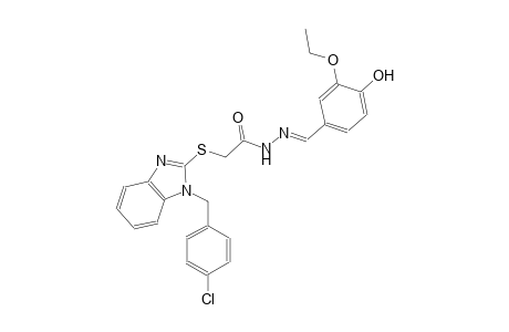 acetic acid, [[1-[(4-chlorophenyl)methyl]-1H-benzimidazol-2-yl]thio]-, 2-[(E)-(3-ethoxy-4-hydroxyphenyl)methylidene]hydrazide