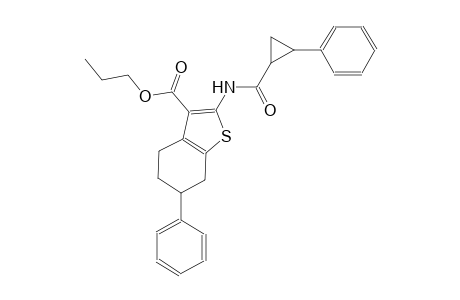 propyl 6-phenyl-2-{[(2-phenylcyclopropyl)carbonyl]amino}-4,5,6,7-tetrahydro-1-benzothiophene-3-carboxylate