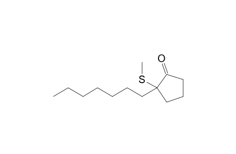 2-Heptyl-2-(methylthio)cyclopentanone.