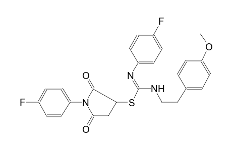 carbamimidothioic acid, N'-(4-fluorophenyl)-N-[2-(4-methoxyphenyl)ethyl]-, 1-(4-fluorophenyl)-2,5-dioxo-3-pyrrolidinyl ester