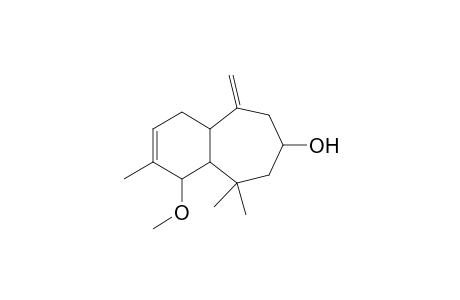 11-Methoxy-2,2,10-trimethyl-6-methylenebicyclo[5.4.0]undec-9-en-4-ol