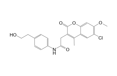 2H-1-benzopyran-3-acetamide, 6-chloro-N-[4-(2-hydroxyethyl)phenyl]-7-methoxy-4-methyl-2-oxo-