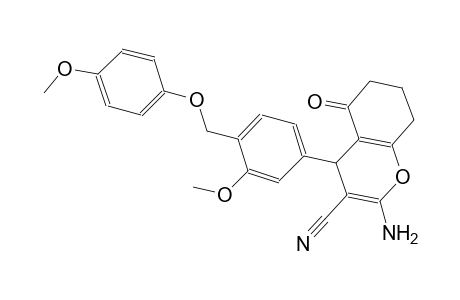 2-amino-4-{3-methoxy-4-[(4-methoxyphenoxy)methyl]phenyl}-5-oxo-5,6,7,8-tetrahydro-4H-chromene-3-carbonitrile