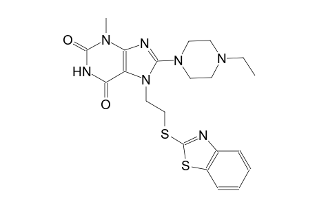 7-[2-(1,3-benzothiazol-2-ylsulfanyl)ethyl]-8-(4-ethyl-1-piperazinyl)-3-methyl-3,7-dihydro-1H-purine-2,6-dione